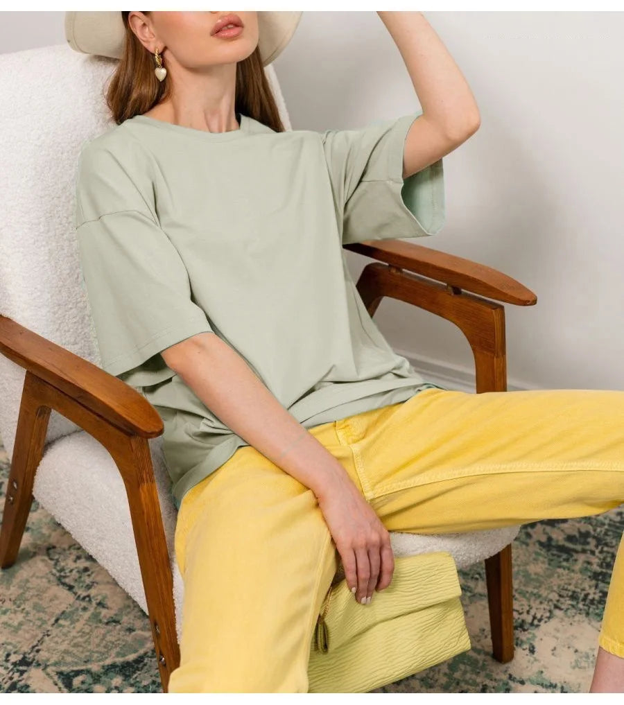 Soft Loose Cotton Summer Tee