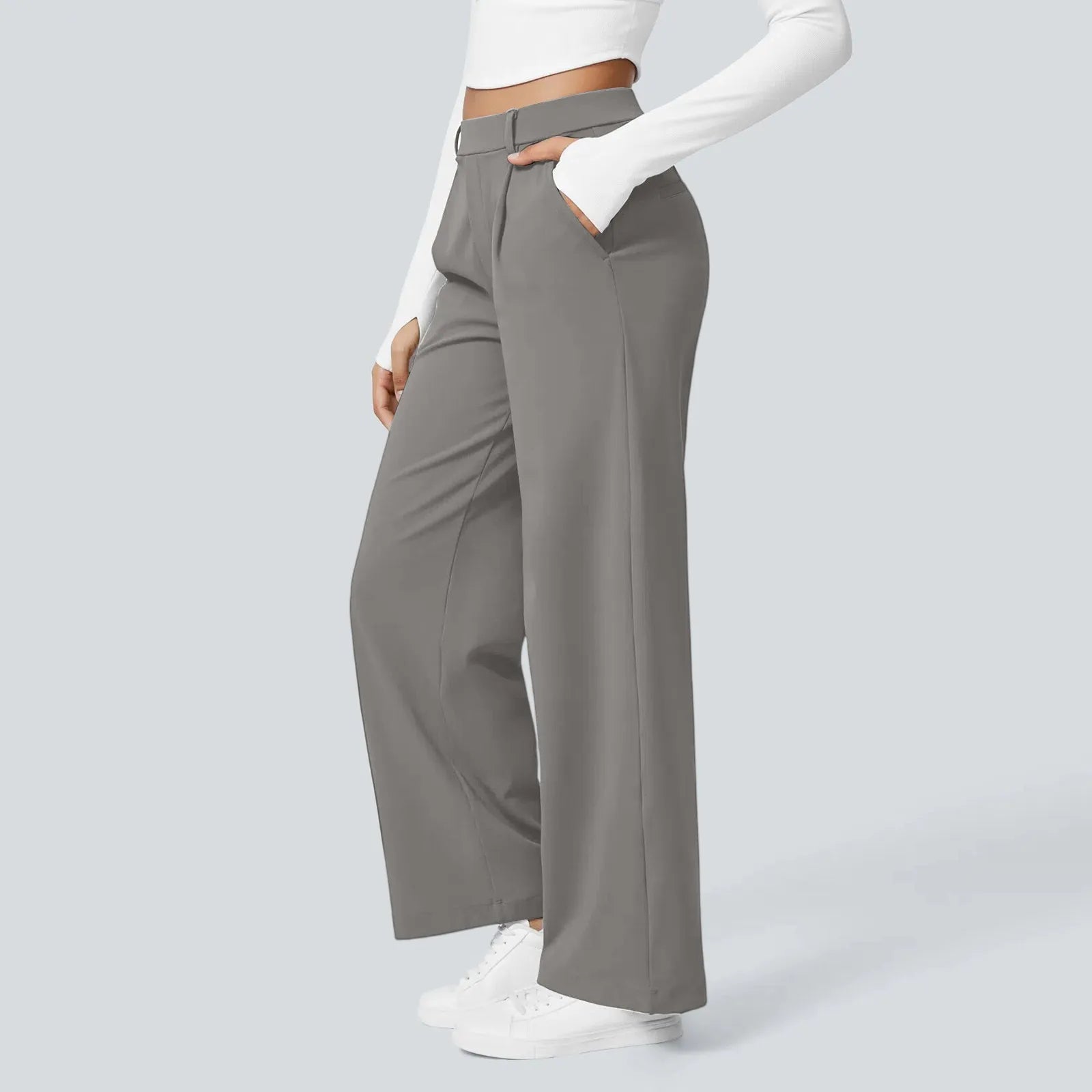 Women's Fashion Comfortable Pants Autumn and Winter Wide Leg Casual Sports Drape Slimming and Versatile Floor Length 2025