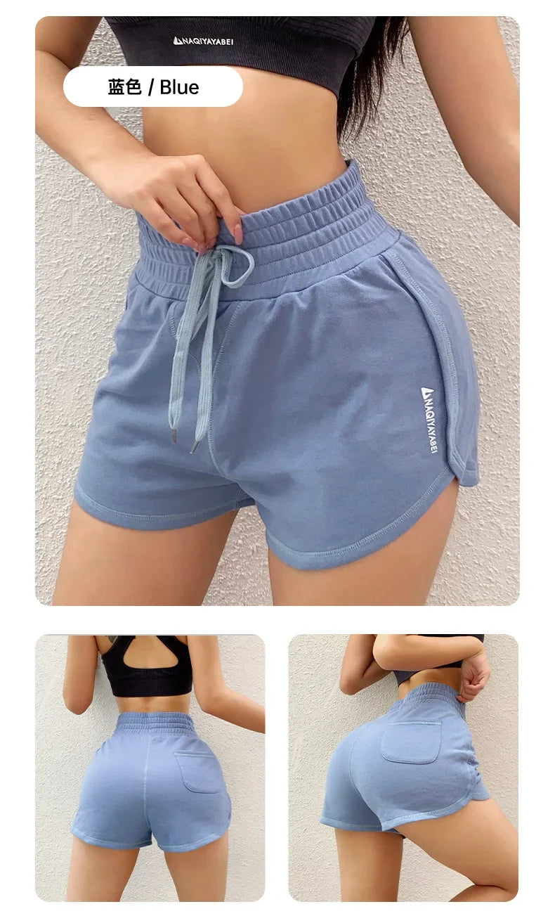 Summer Women Sport Shorts Loose Tennis Running Short Pants Gym Workout Yoga Shorts Pocket Quick Dry Training Bottom Beach Shorts