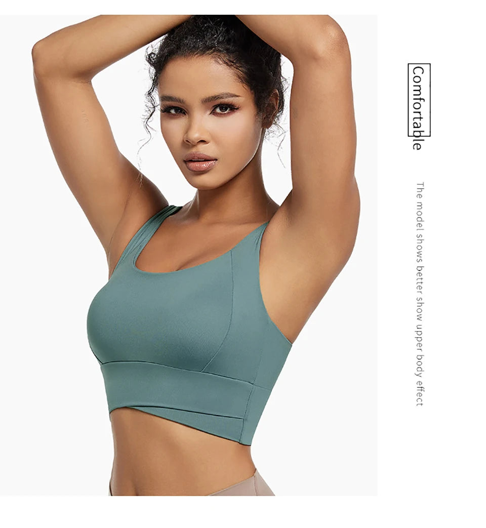 High Impact Sports Bras for Women High Support Padded Sports Bra Workout Fitness Crop Top for Women Racerback Bra for Yoga