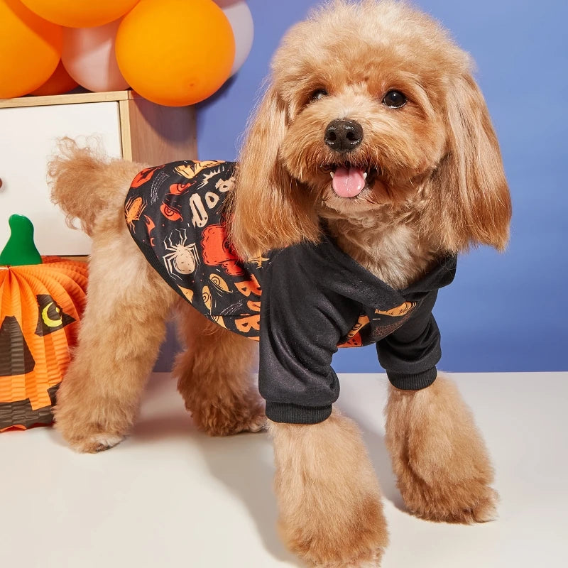 Halloween Print Pet Hoodie Sweatshirt