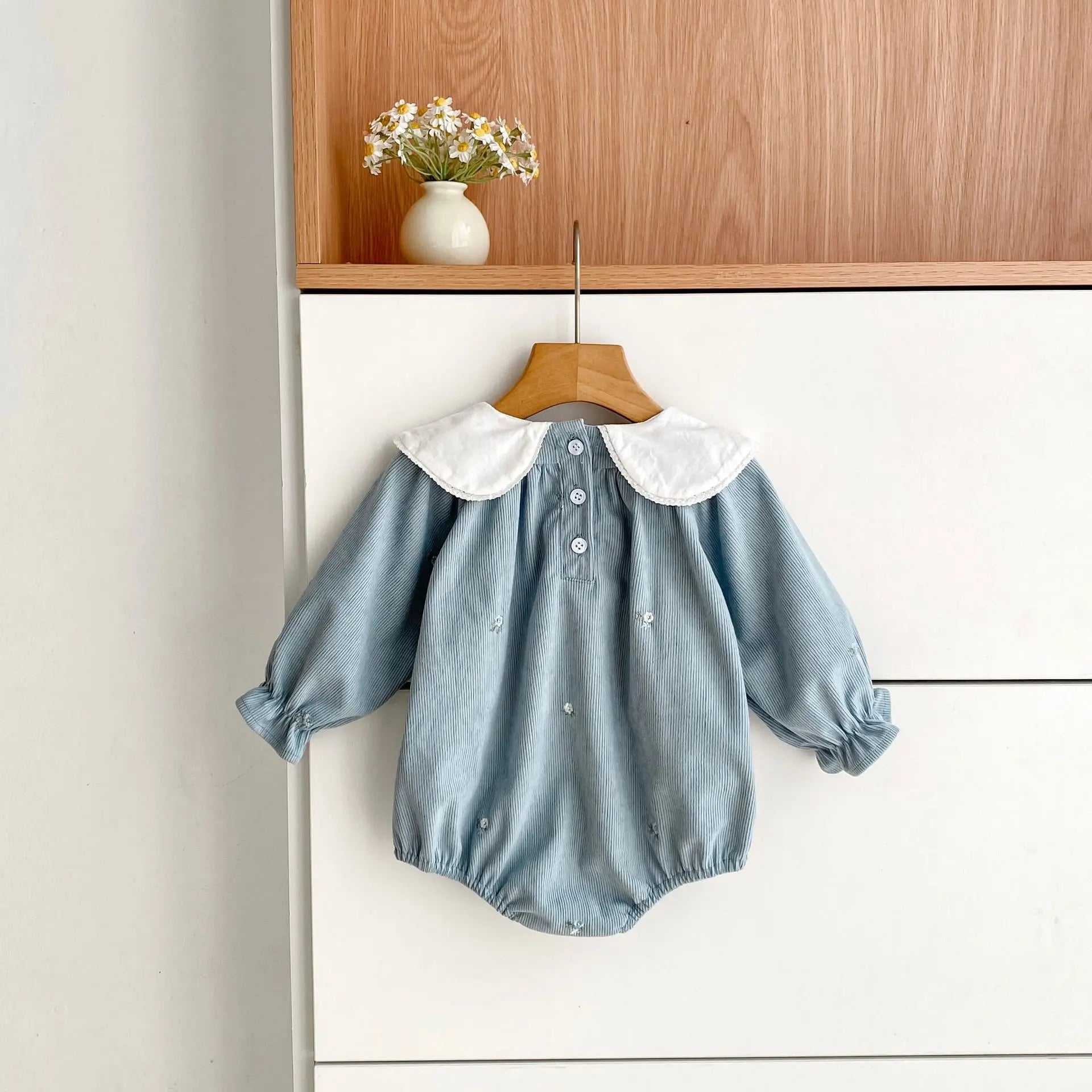Floral Ruffle Baby Girl Romper