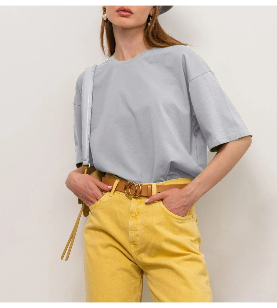 Soft Loose Cotton Summer Tee