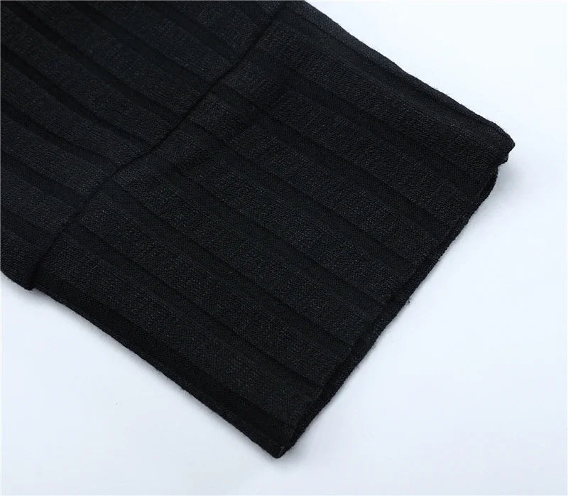Slim Ribbed Turtleneck Pullover