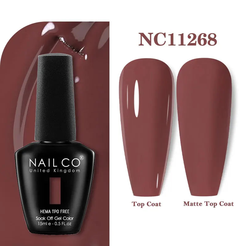 NAILCO 333 Colors Gel Nail Polish Semi Permanent Varnishes Nails Art Design Hybrid Soak Off Top Base Coat UV Gel Manicure 15ml