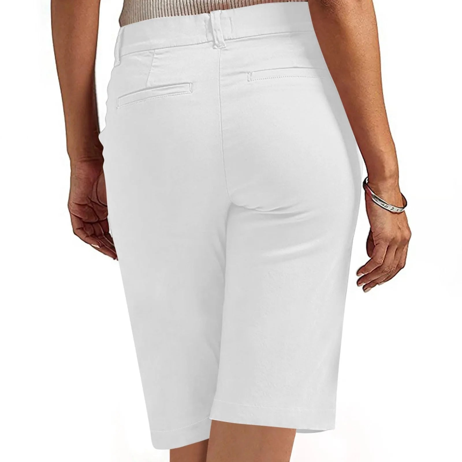 Trendy High Waist Chino Shorts