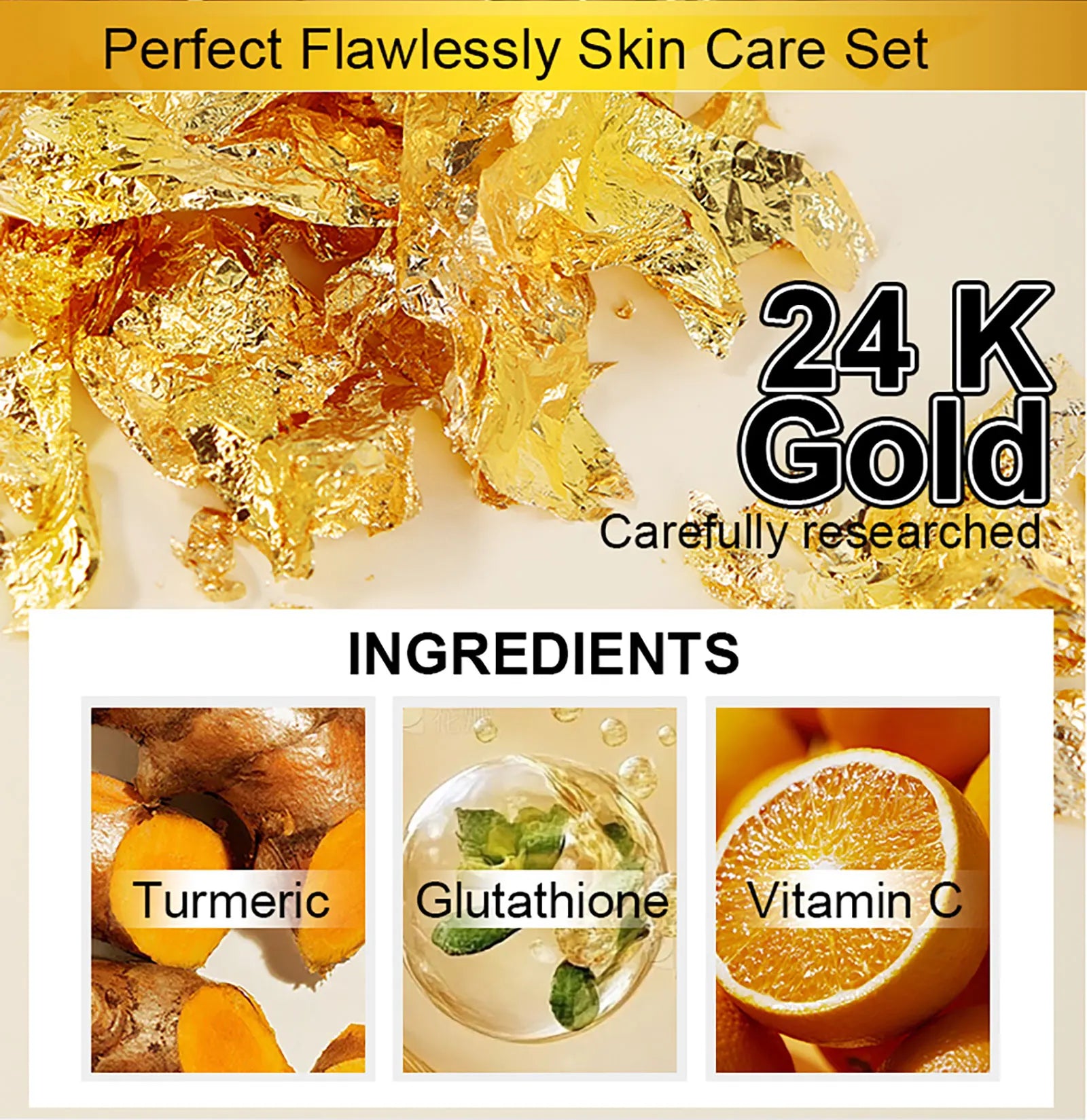 24K Gold Collagen Whitening Care Set
