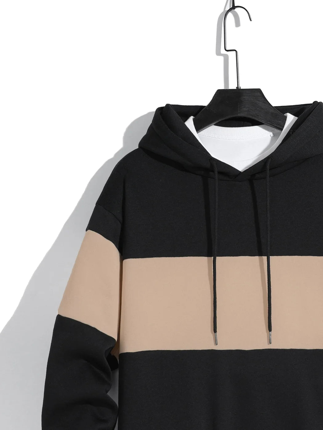 Men's patchwork color hoodie light fleece hoodie long sleeve hoodie sports hoodie