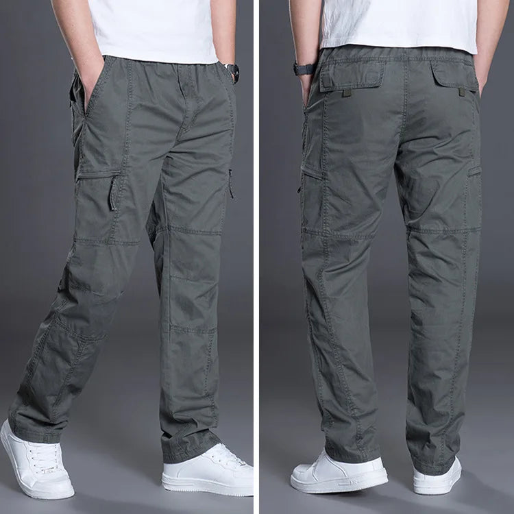 Relaxed Straight Casual Cotton Pants