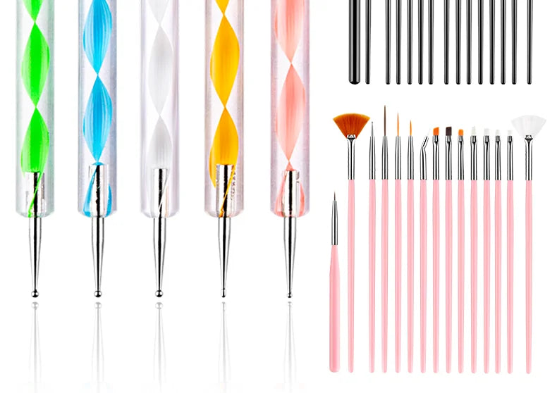 Nail Art Brushes Nail Art Tool Set Nail Dotting Tools Nail Dust Brush Striping Long Lines Nail Drawing Pen Nail Design