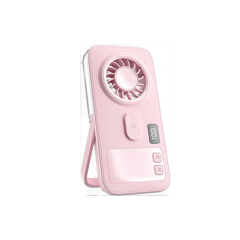 Mini Size Handheld Mist Fan USB Powered Compact Design Portable Mist Fan Moisturizing Function Mist Sprayer USB Rechargeable Fan
