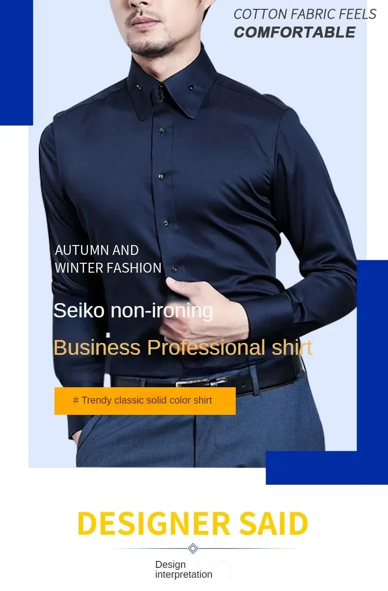 Korean Slim Non-Iron Dress Shirt