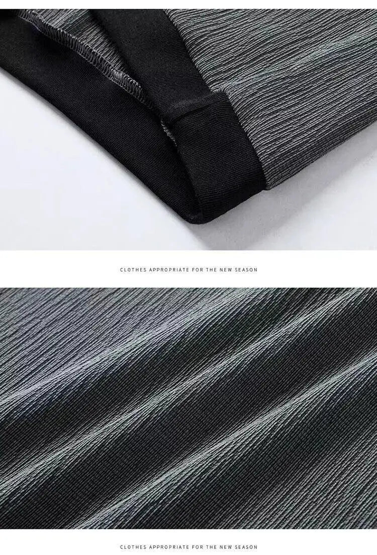 Casual Ice Silk Sports Suit Men's Summer Thin Short Sleeve Shorts Trendy Clothes Handsome Match One Set of Youth Clothing