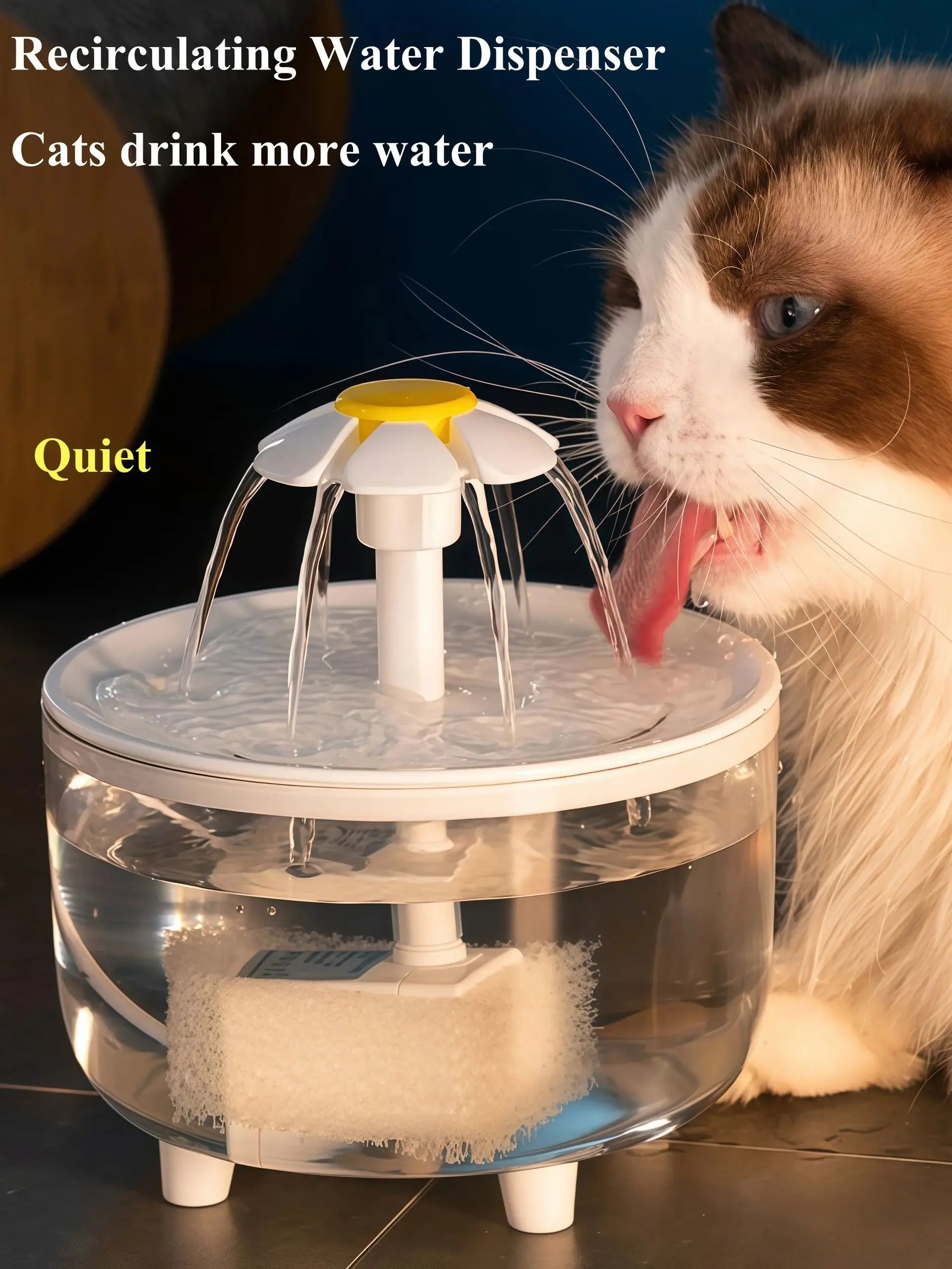 USB Electric Mute 1.2L Pet Water Fountain Automatic Cat Drink Bowl Filter Pet Drinking Dispenser Drinker For Cats Water Filter