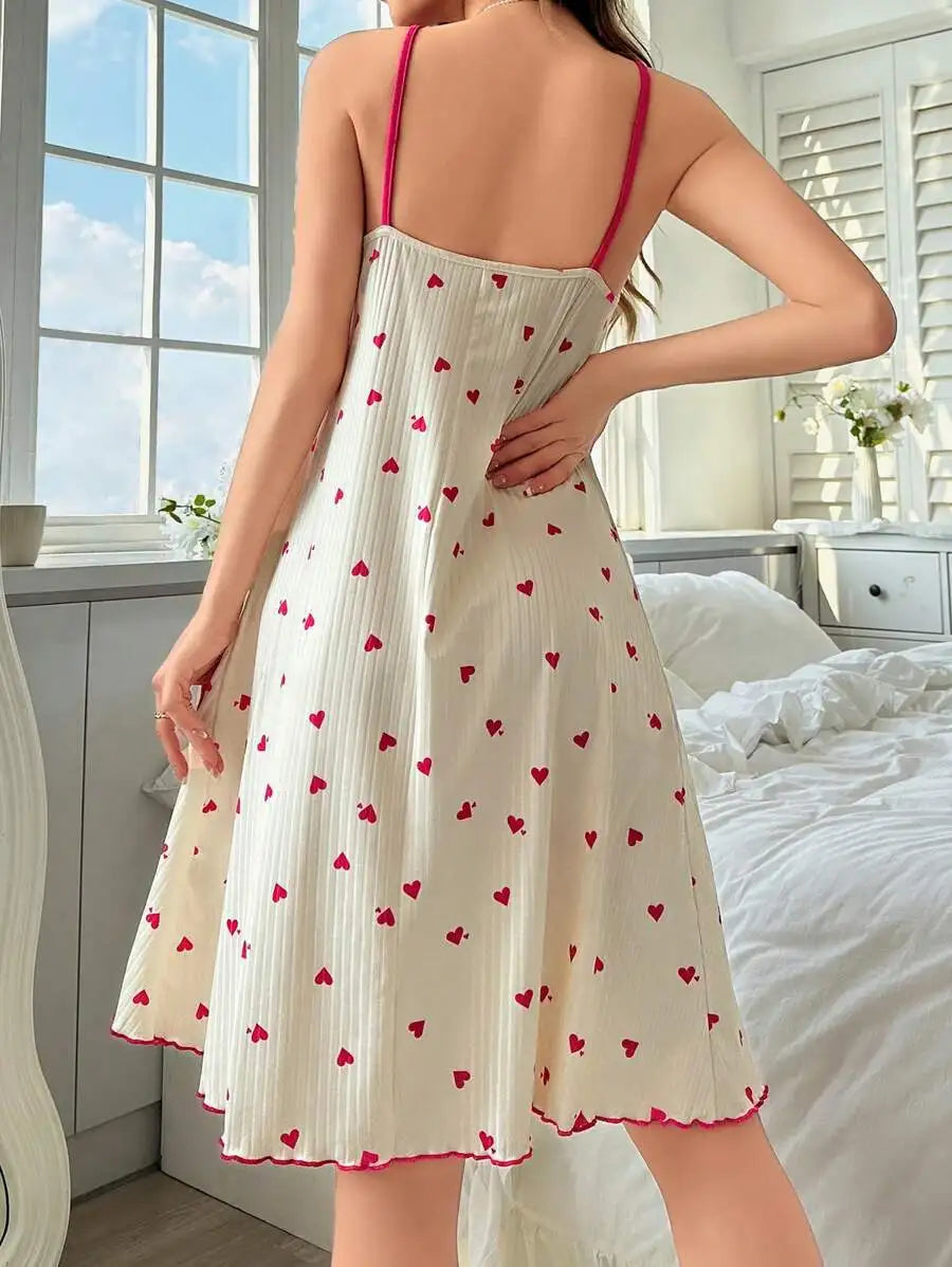 Floral Strap Summer Nightgown