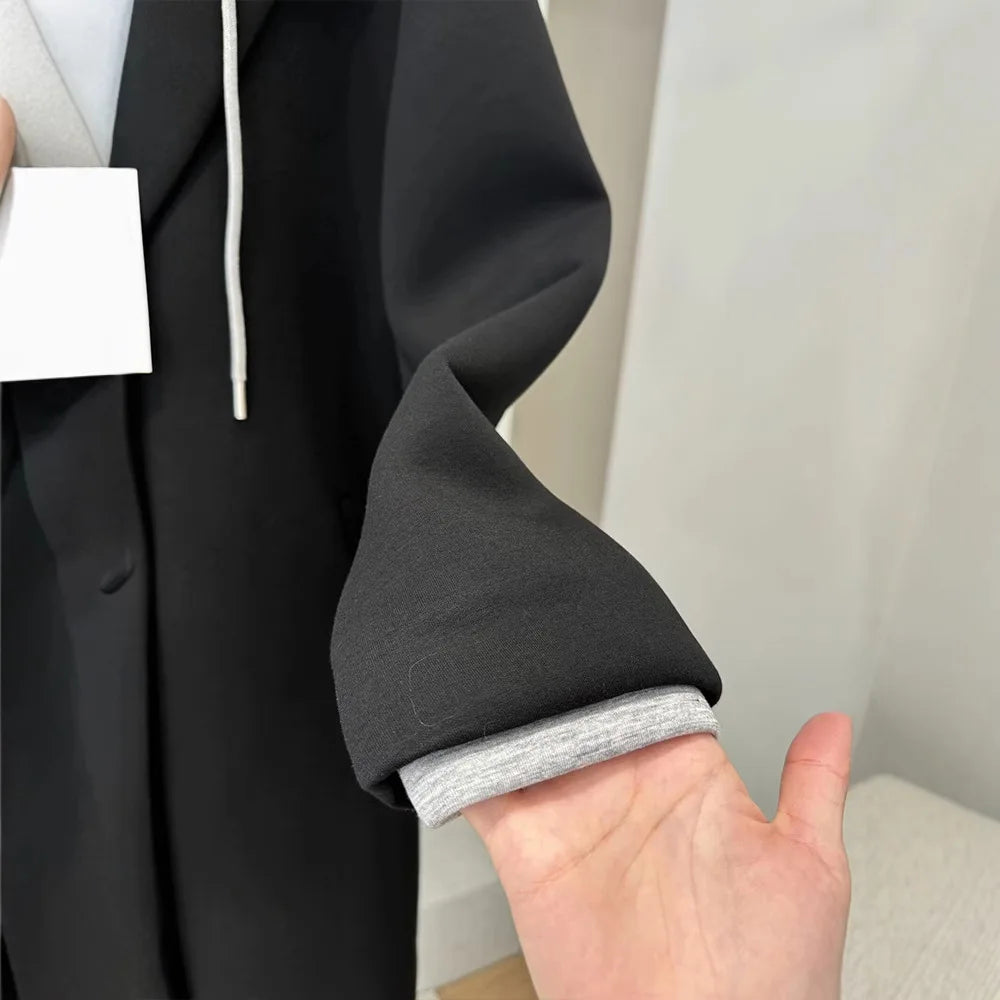 European Casual Hooded Long Coat