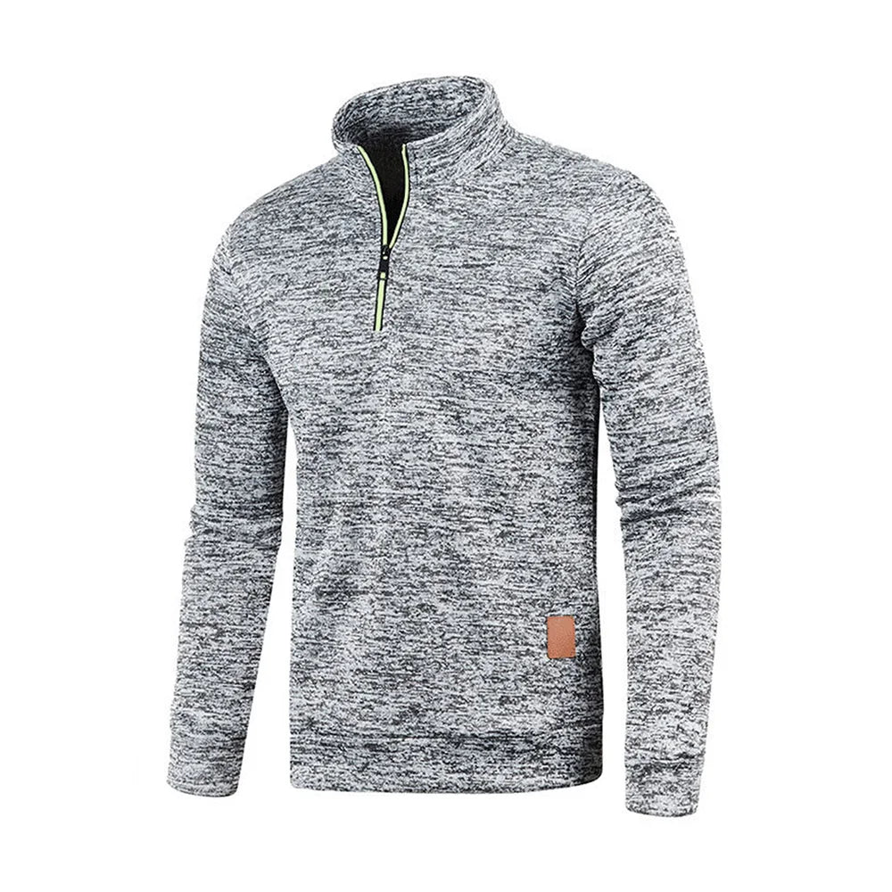 Modern Half Zip Knit Sweatshirt