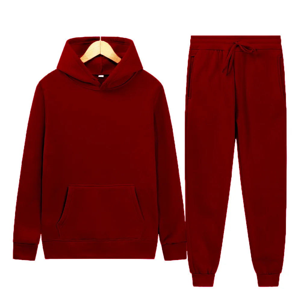 Men's Women 2Pcs Sets Fleece Sweatshirt Hoodies Pants Korda Inspired Tribute Male Sportswear Tracksuits Unisex Ensemble Homme