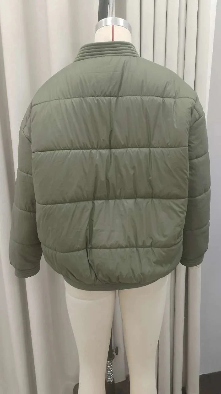 Women winter coats 2024 New in coats Couple style loose V-neck long sleeved top Thick and warm women's coat cotton-padded jacket