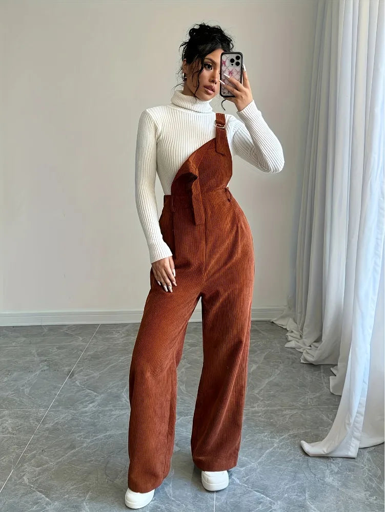 Women's Corduroy Relaxed Fit Jumpsuit