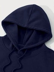 Stylish mountain-inspired minimalist print Men's long-sleeve hoodie, perfect for outdoor activities, suitable for autumn wear