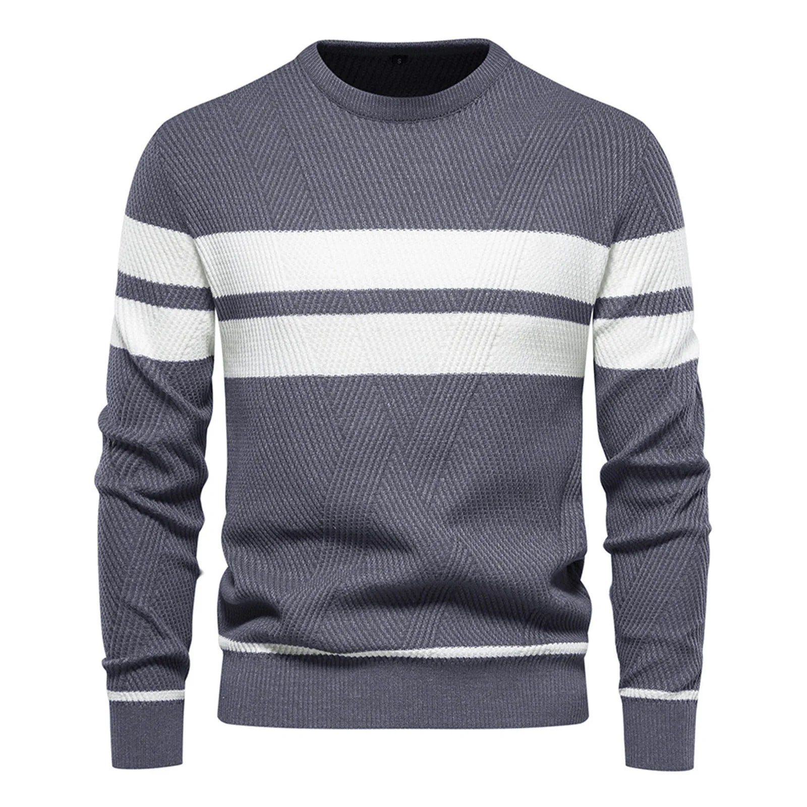 Slim Striped Knit Pullover