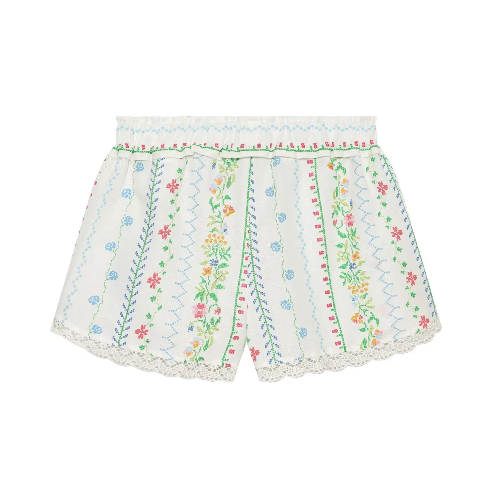Women's Printed Shorts Set Summer Asymmetric Hem Wide Straps Loose Top Elastic Waist Lace Trim Shorts Fashion Casual 2 Piece Set