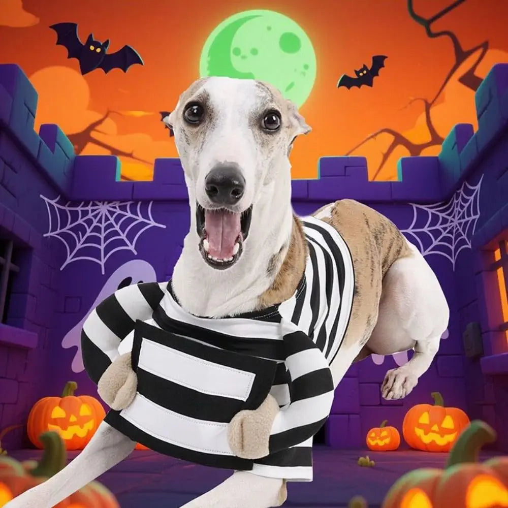 Pet Outfit Adjustable Pet Funny Costume Breathable Comfortable Halloween Dog Clothes Polyester Dog Party Dressed Up Festival