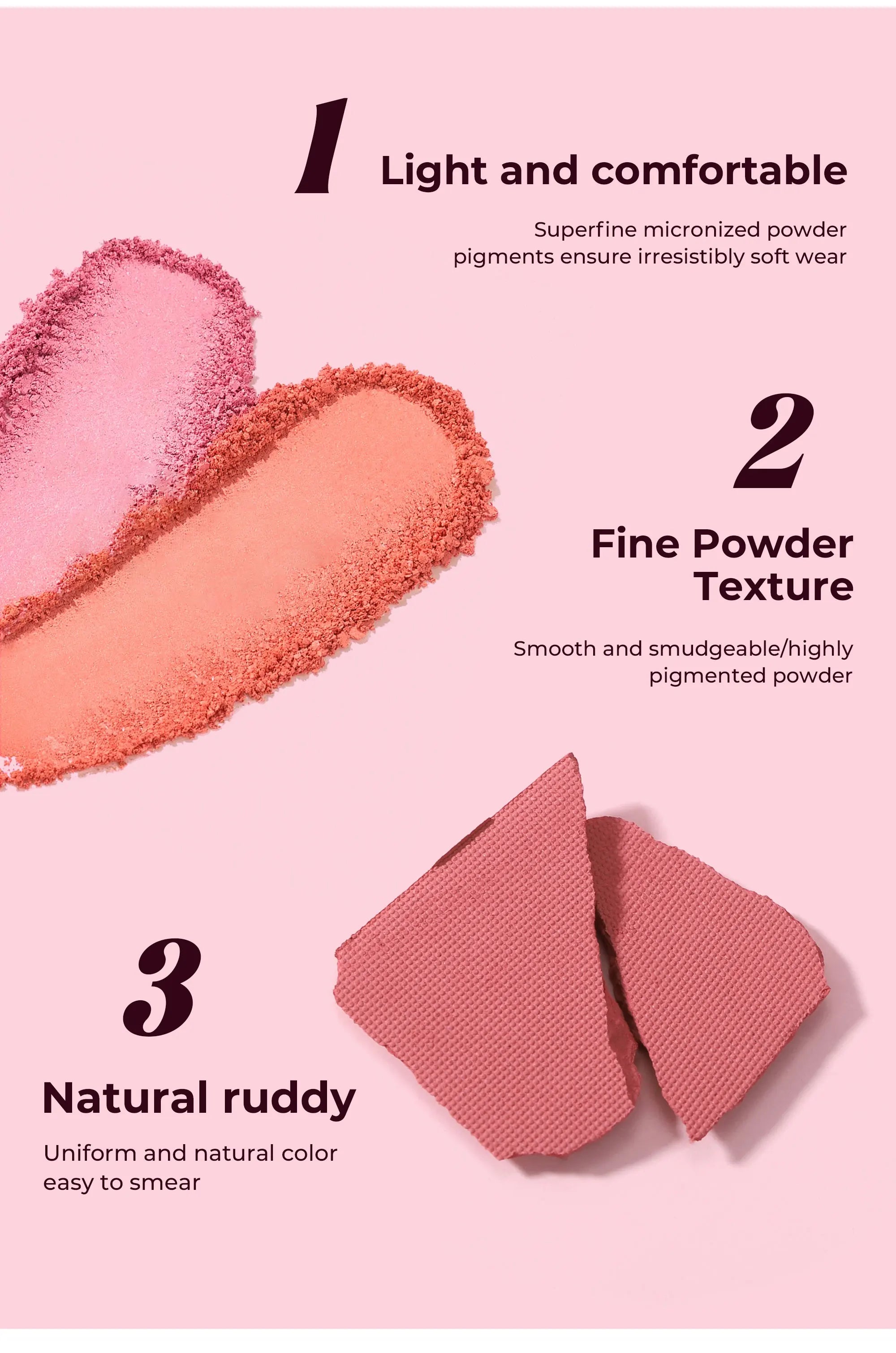 Matte Blush Palette Highly Pigmented Long Lasting Face Makeup Natural Finish Brighten Skin Contour Highlight Powder