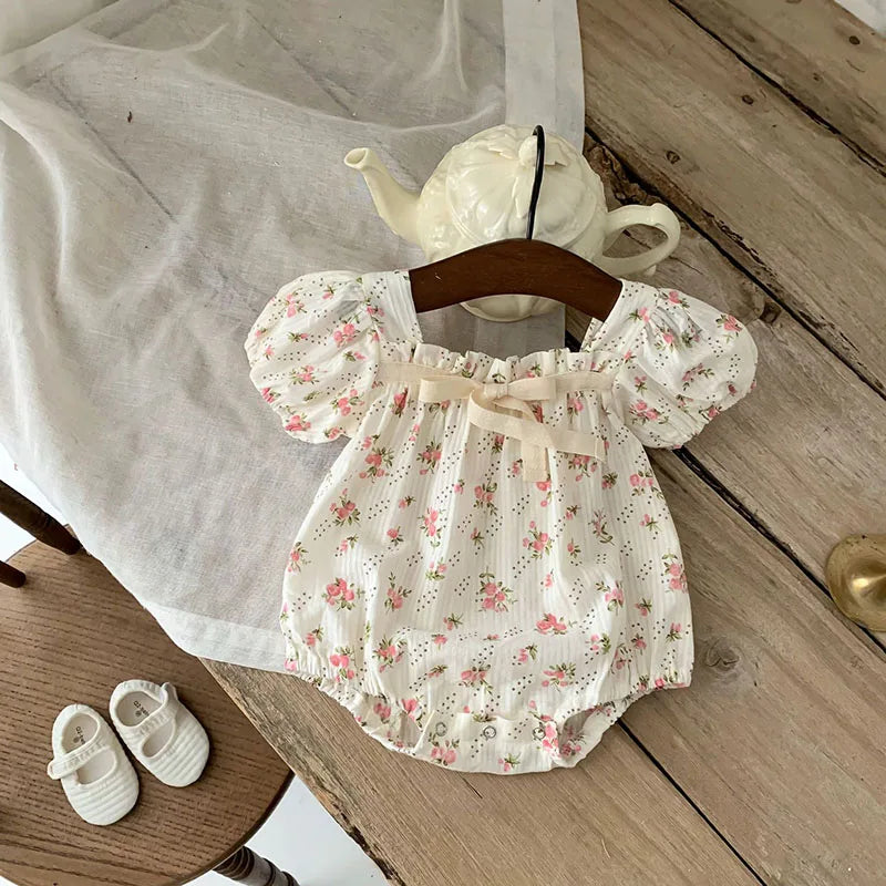 Floral Summer Baby Girl Romper