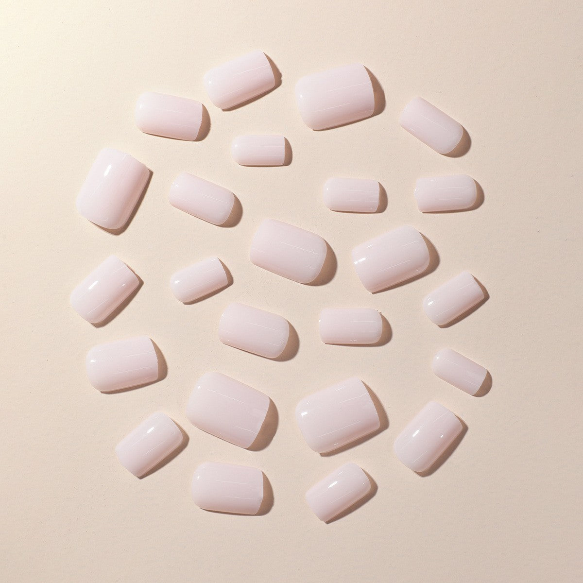 24Pcs/Set Wearable False Nails for Girls Women Removable Solid Color Short Fake Nails Art Finished Simple White Press on Nail