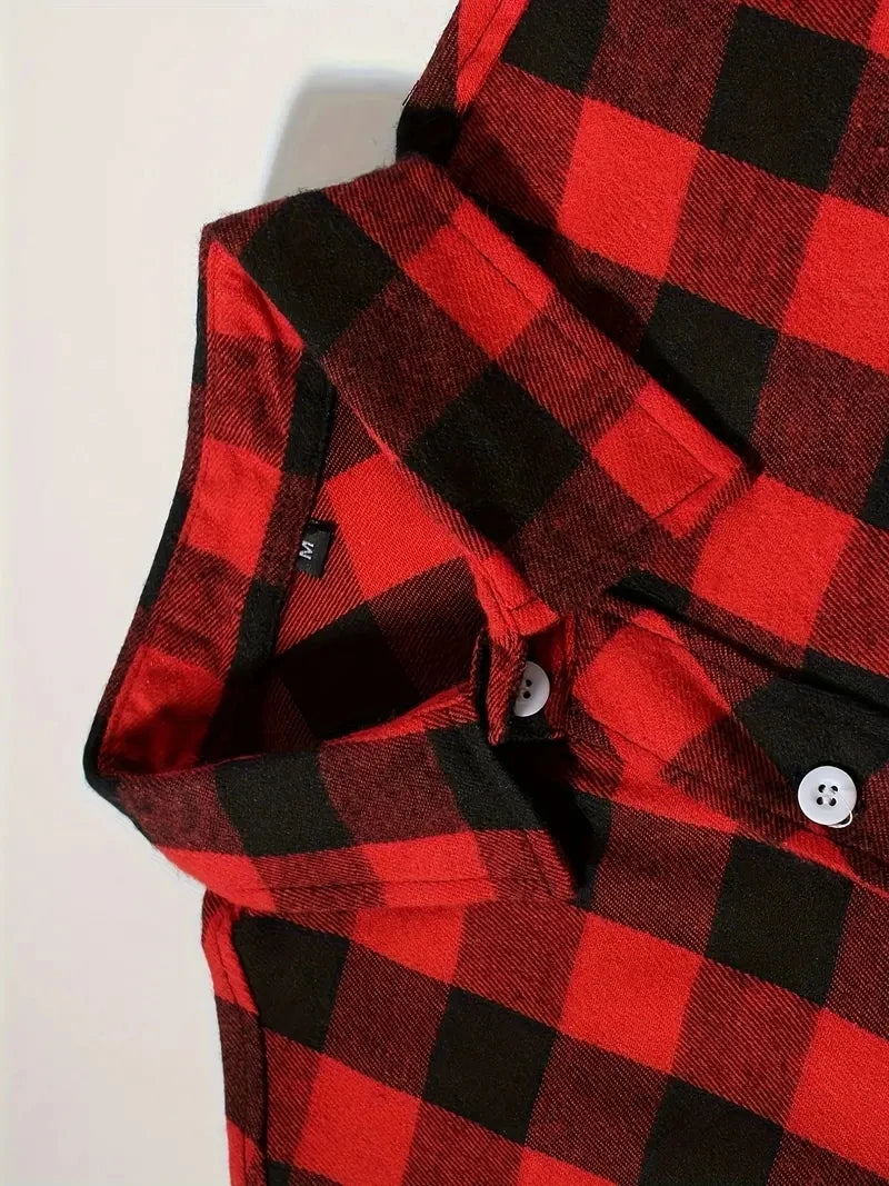 Classic Plaid Flannel Shirt Men