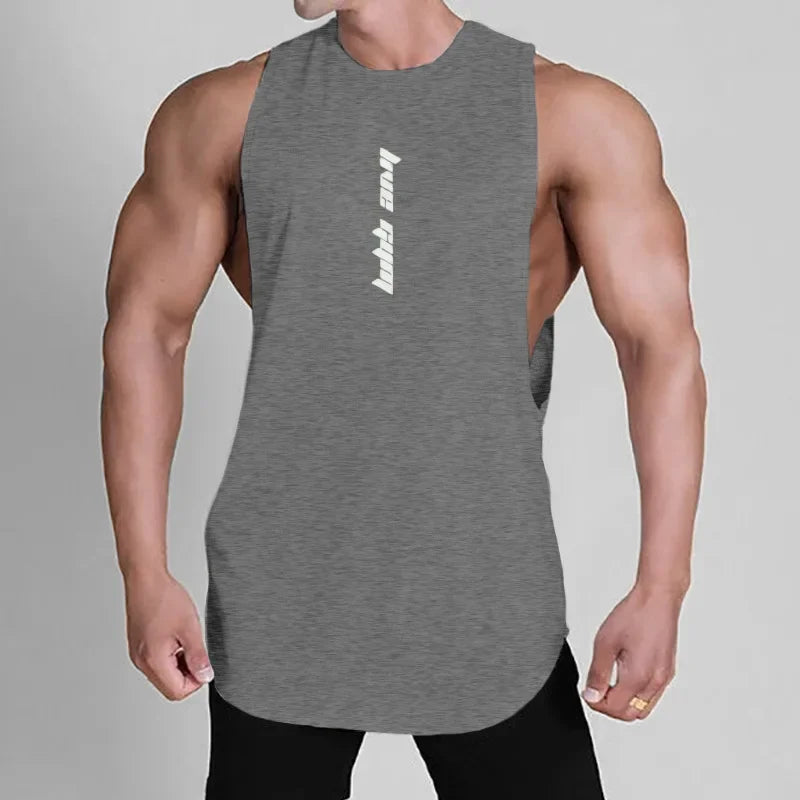 Men's Gym Clothing Summer Casual Tank Top Bodybuilding Sleeveless Shirt Sports Quick Dry Fitness Vest Workout Running Undershirt