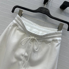 Elastic Waist Cotton Wide Pants