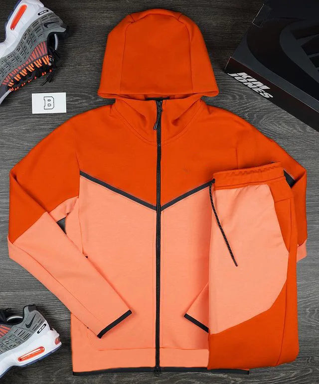 Luxury Brand Men Tracksuits 2-piece Set Black Sports Suit Tracksuits Jogging Men's Clothing Sweatpants Zip Sweatshirts Techwear