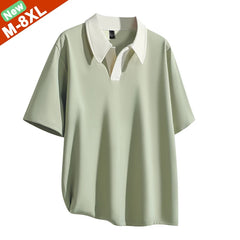 Oversized Contrast Summer Polo Shirt