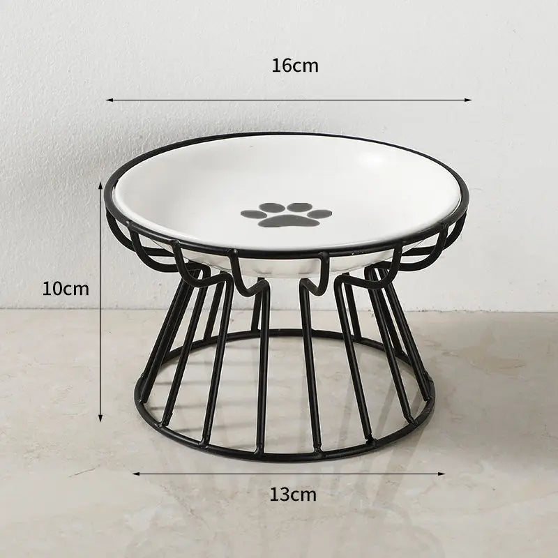 Pet Ceramic Bowl Nordic High Footed Ceramic Cat Food Bowl Snack Can Plate Anti Overturning Kitten Puppy Food Water Feeding Bowl