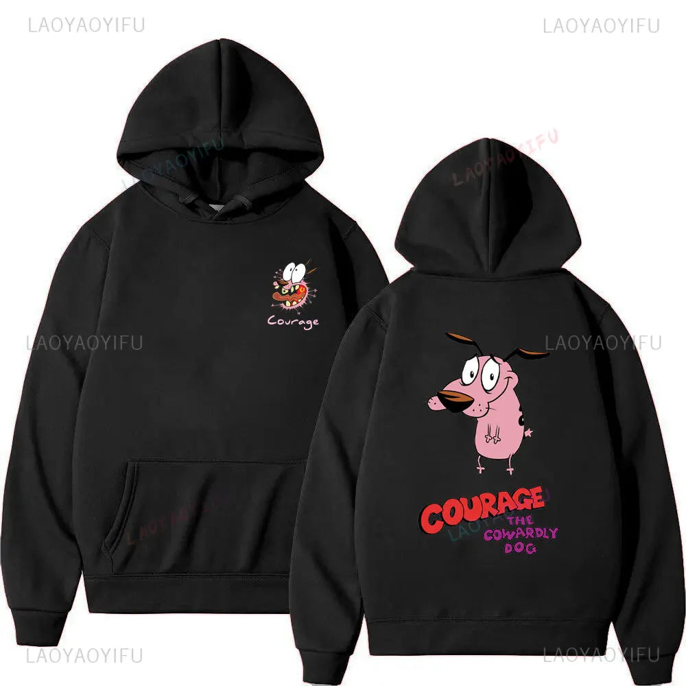 Vintage Cartoon Drop Shoulder Hoodie