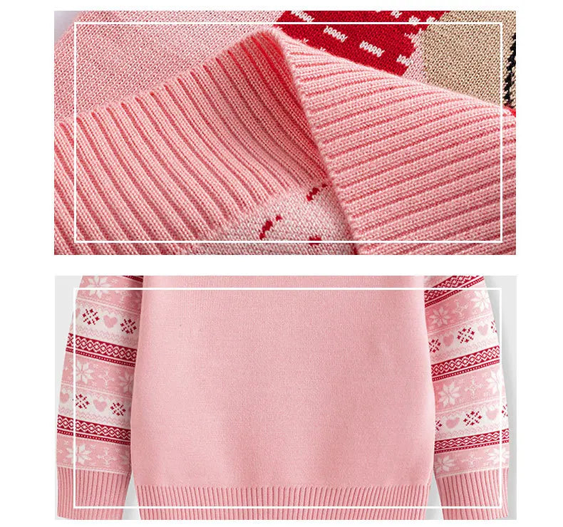 Winter Cartoon Knit Kids Pullover Sweater
