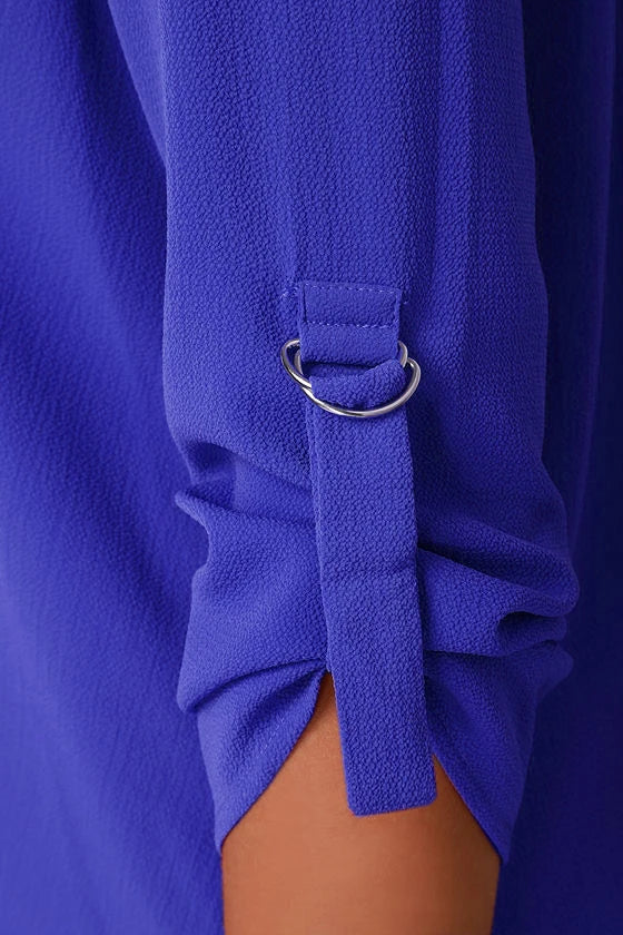 Elegant V Neck Chiffon Blouse