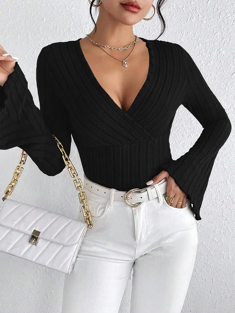 Tops for Woman Clothing Shoujo Clothes Women Women's Cropped Long Sleeve T-shirt Longsleeve Female Top T-shirts Pulovers Tees