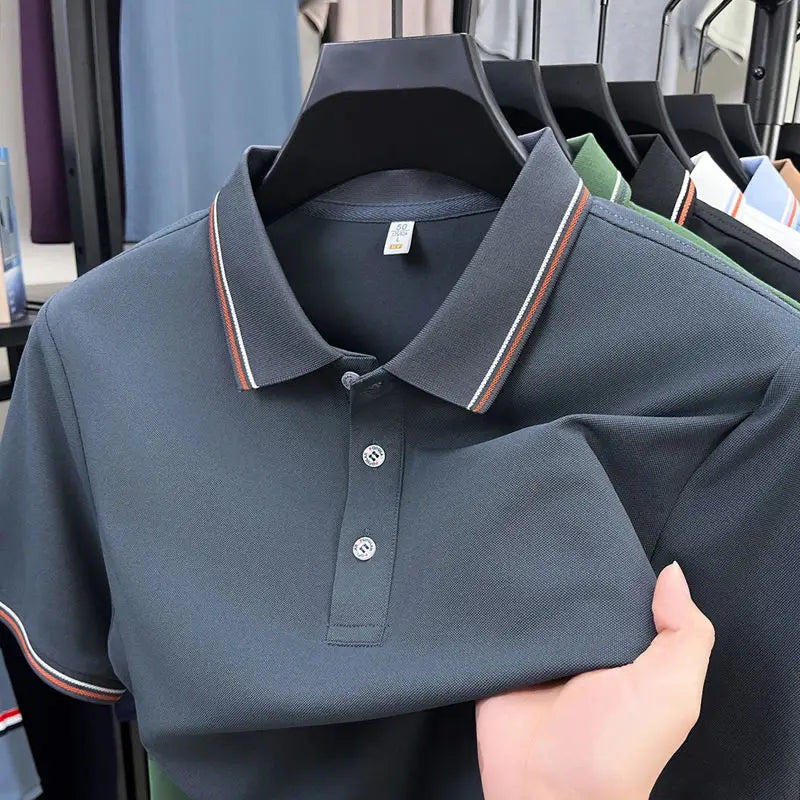Turn Down Collar Summer Polo