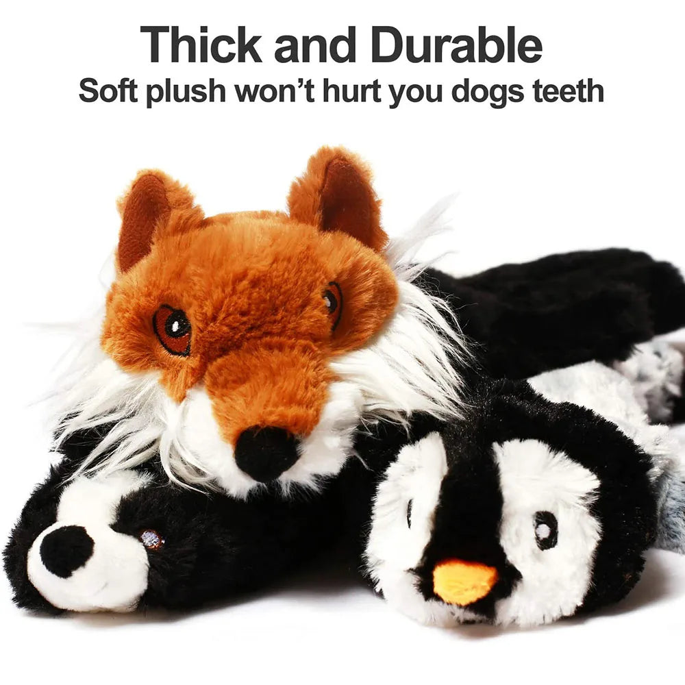 Stuffingless Crinkle Squeaker Dog Toy