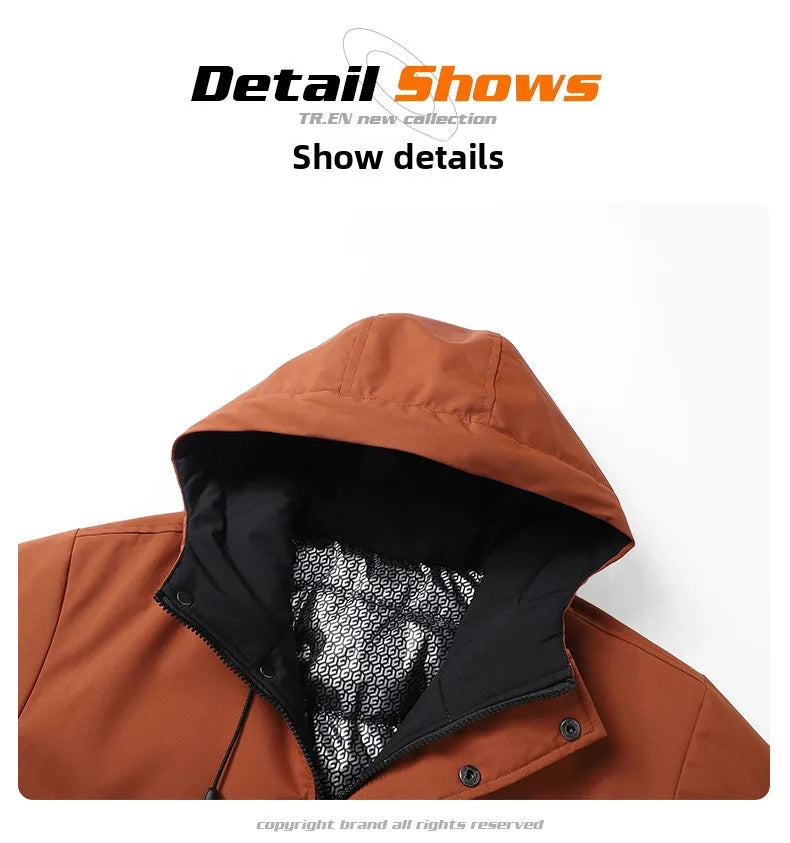 Thick Hooded Hiking Jacket