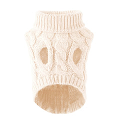 Twist Knit Warm Dog Sweater