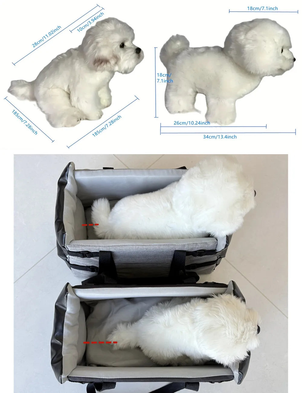 Portable Car Safety Pet Seat for Small Dogs Cat Travel Central Control Cat DogBed Transport Dog Carrier Protector Dog Bags