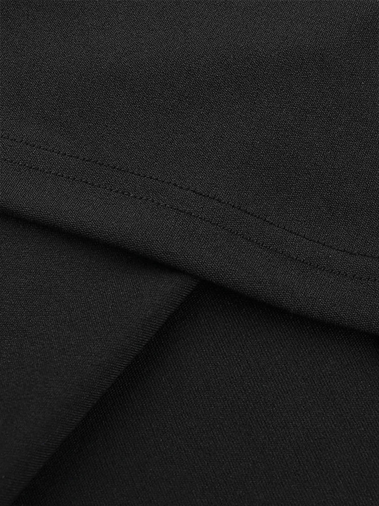 Elegant Black Bodycon Mini Dress