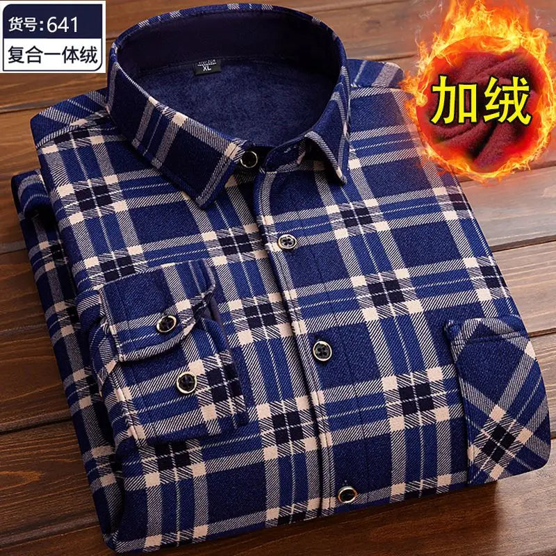 Fleece Plaid Thermal Shirt Jacket