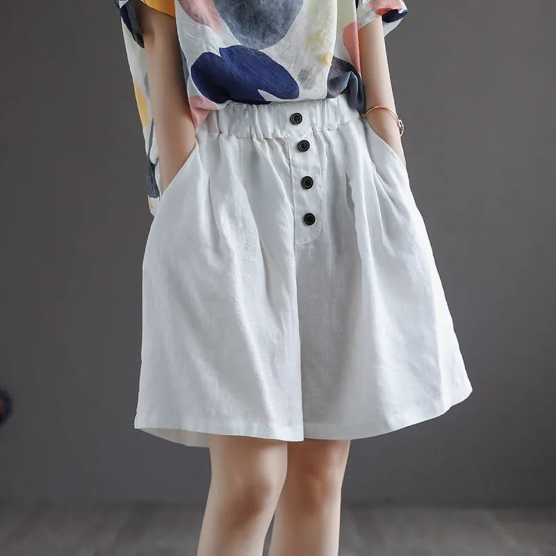 High Waist A Line Summer Shorts