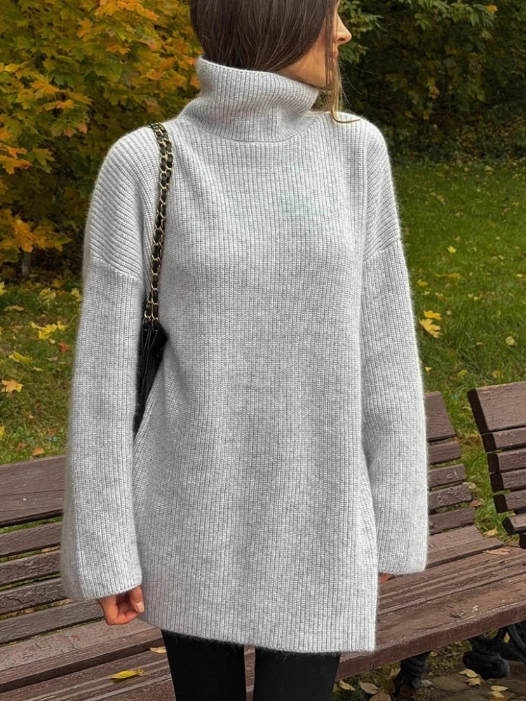 TOSSY High-Neck Knit Pullover